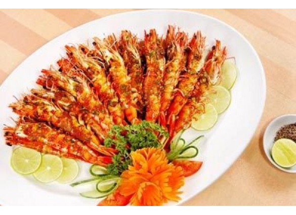 Tôm đất rang muối